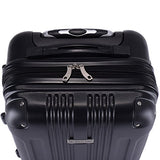 Goplus Globalway Expandable 20" Abs Carry On Luggage Travel Bag Trolley Suitcase (Black)
