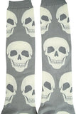 Loungefly White Skulls Gray Knee High Socks