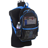 Eastsport Mesh Backpack, Black/Royal Blue