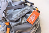 Dynotag Web Enabled Smart Aluminum Convertible Luggage ID Tag + Braided Steel Loop, with DynoIQ & Lifetime Recovery Service (Electric Orange)