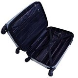 Mia Toro Spazzolato Lucido Hardside 25 Inch Spinner, Black, One Size