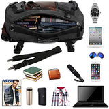 Ibagbar Canvas Backpack Travel Bag Hiking Bag Rucksack Duffel Bag Laptop Backpack Computer Bag