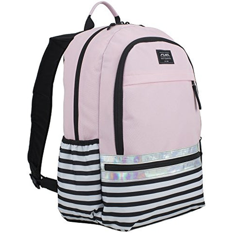 Fuel Ultimate Girls Concept Backpack, Rose Sand/Nautical Strip/Iridescent trim