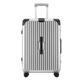 Suitcase, Aluminum Frame Trolley Case, Universal Wheel Luggage Code Suitcase High-Grade Aluminum Frame, Silver, 26 inch
