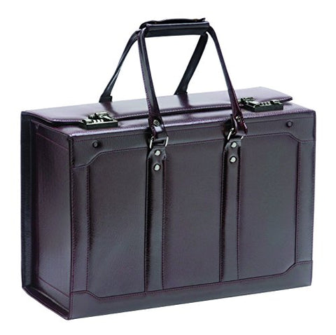 Mancini Leather Goods Inc Unisex Genuine Leather Catalog Case 19" x 9" x 14" Burgundy