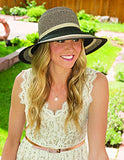 Wallaroo Women'S Nola Sun Hat - 100% Paper Braid - Upf 50+, Black