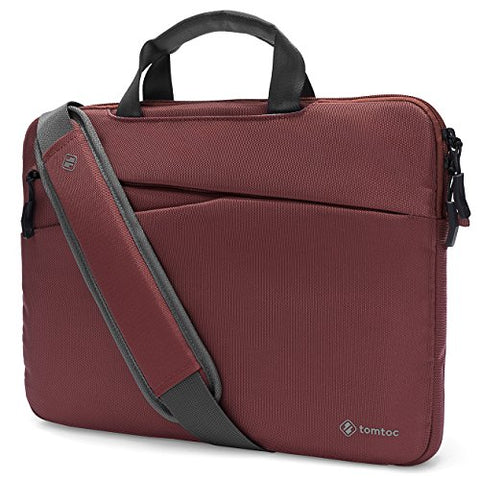 tomtoc 360 Protective Laptop Shoulder bag for 2020 New Dell XPS 15, 15-inch MacBook Pro A1707 A1990, Microsoft Surface Laptop 3 15, HP Acer Chromebook 14, Travel Sleeve Case with Accessory Pocket