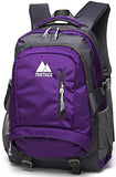 Proetrade Durable Water Resistant Travel Outdoor College School Backpack Daypack (Purple)