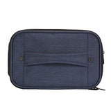 Travelers Club Top Expandable +50% Capacity Luggage with USB Port, Navy Blue, 17" Underseat Carry-On