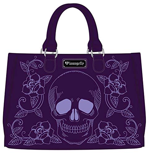 Loungefly Faux Leather Skull and Roses Handbag