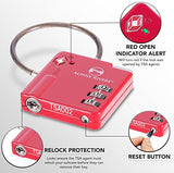 Ultraflex Tsa Approved Lock With Red Open Alert Indicator For Luggage & Gym Lockers