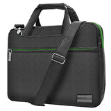 Vangoddy Nineo 13 Nylon Padded Laptop Messenger Bag (Grey / Green) For Acer Switch 3 5 / Alpha 12 /