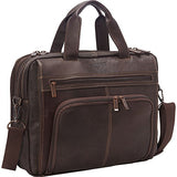 Kenneth Cole Reaction Colombian Leather Laptop Portfolio - EXCLUSIVE - Brown