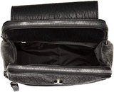 Calvin Klein Elaine Bubble Lamb Novelty Key Item Flap Backpack, Black/Silver