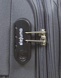 Dejuno Tuscany 3-Piece Lightweight Spinner Luggage Set-Grey