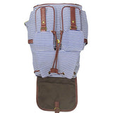 Imiflow Backpack for School Girls College Schoolbags Casual Laptop Purses Book Bags (Stripe Canvas)