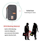 Dew Travel Wallet Rfid Blocking Waterproof Document Organizer Credit Card Clutch Bag, Family