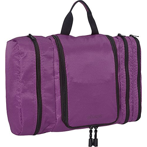 eBags Pack-it-Flat Large Hanging Toiletry Bag and Kit - (Eggplant)