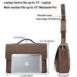 Banuce Mens Faux Leather Briefcase Pu Business Tote Flapover 13 inch Laptop Messenger Satchel Bag