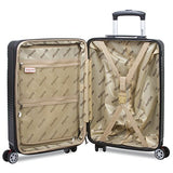 Dejuno Ashford 3-Pc Hardside Spinner Tsa Combination Lock Luggage Set, Black