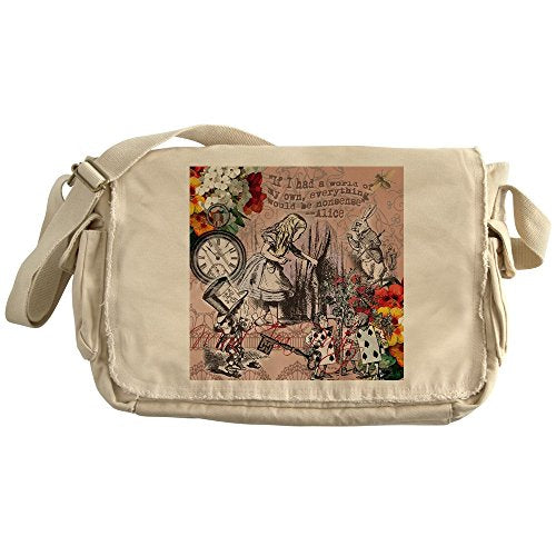 Cafepress - Alice In Wonderland Vintage Adventures Messenger B - Unique Messenger Bag, Canvas