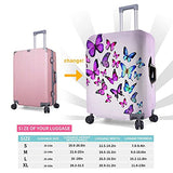 Travel Luggage Cover，Mariposa Rosa，Washable Elastic Durable , With Concealed Zipper Suitcase Protector Fits For 25-28 Inch -L.