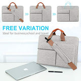 Lacdo 360° Protective Laptop Shoulder Bag Sleeve Case for 13 Inch New MacBook Air | 13 Inch New MacBook Pro 2016-2020 | Surface Book 3 2 | MacBook Pro 2012-2015 | 13" HP Acer ASUS Computer, Gray