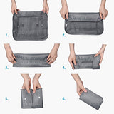 Packing Cubes VAGREEZ 7 Set Lightweight Travel Luggage Organizers with Laundry Bag or Toiletry