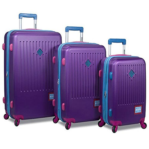 Rolite Mod Hardside 3-Piece Spinner Expandable Luggage Set - Purple