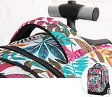 Hcc& Portable Travel School Wheeled Backpack, Carry-On Luggage With Anti-Theft Zippers Rolling