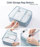 Belsmi 8 Set Packing Cubes Travel Bags - Waterproof Compression Travel Luggage Organizer With Shoes Bag (Beige)