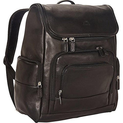 Mancini Leather Goods Columbian 15.6" Laptop Backpack with RFID Secure Pocket