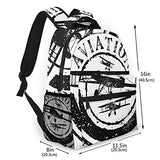 Multi leisure backpack,Grunge Stamp Design With Word Aviation And Ai, travel sports School bag for adult youth College Students