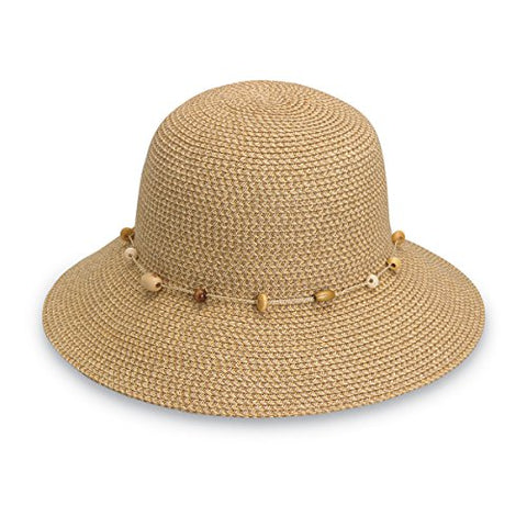 Wallaroo Hat Company Women's Naomi Sun Hat - UPF 50+, Packable, Modern Style, Designed in Australia - Natural