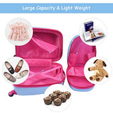 Goplus 2Pc 12" 16" Kids Carry On Luggage Set Upright Hard Side Hard Shell Suitcase Travel Trolley ABS (Deer & Birds)