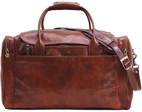 Floto Leather Cargo Duffle Bag Carryon Travel Bag Large