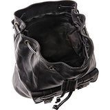 Mancini Leather Goods Backpack with RFID Secure Pocket (Black)