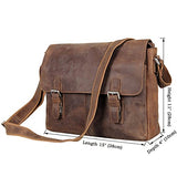 Genuine Leather Laptop Messenger Office Briefcase Vintage College Bag Businessman Bag