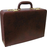 AmeriLeather Expandable Executive Faux Leather Attache Case (Dark Burgundy)