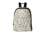 Betsey Johnson Women's School Backpack White Multi One Size