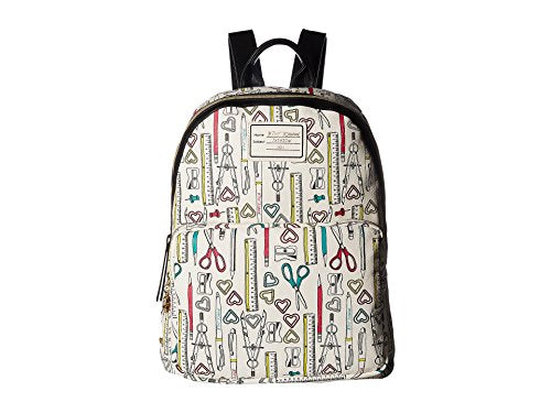 Betsey Johnson Women's School Backpack White Multi One Size