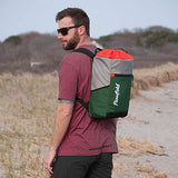 Flowfold Lightweight Packable Cinch Pack Minimalist Backpack - Made In Usa - Green & Silver
