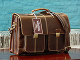 Top Quality Leather Business Briefcase / Messenger Bag / Vintage Full Grain Satchel / 15.6 Inch