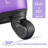 Merax Luggage Set Expandable 3 Piece Sets with TSA Lock, Lightweight Hardside Luggage with Spinner Wheels (Purple)