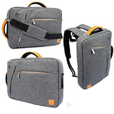 Vangoddy 4 In 1 Hybrid Backpack / Briefcase / Messenger / Tote, Laptop Carrying Bag For Apple