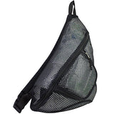 Eastsport Sporty Mesh Trap Single Strap Backpack, Black