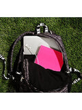 Victoria'S Secret Pink Padded Laptop Sleeve Backpack Book Bag Tote Neon Yellow Black Grey Marl