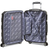 Dejuno Logan 3-Piece Hardside Spinner Combination Lock Luggage Set, Black