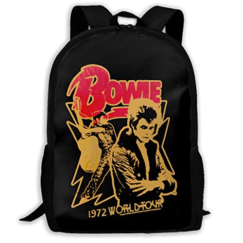 MAQPISHG David Bowie Waterproof College Bookbags Durable Camping Daypacks