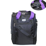 Boardingblue Personal Item Under Seat For The Airlines Of American, Frontier, Spirit, Black/Purple
